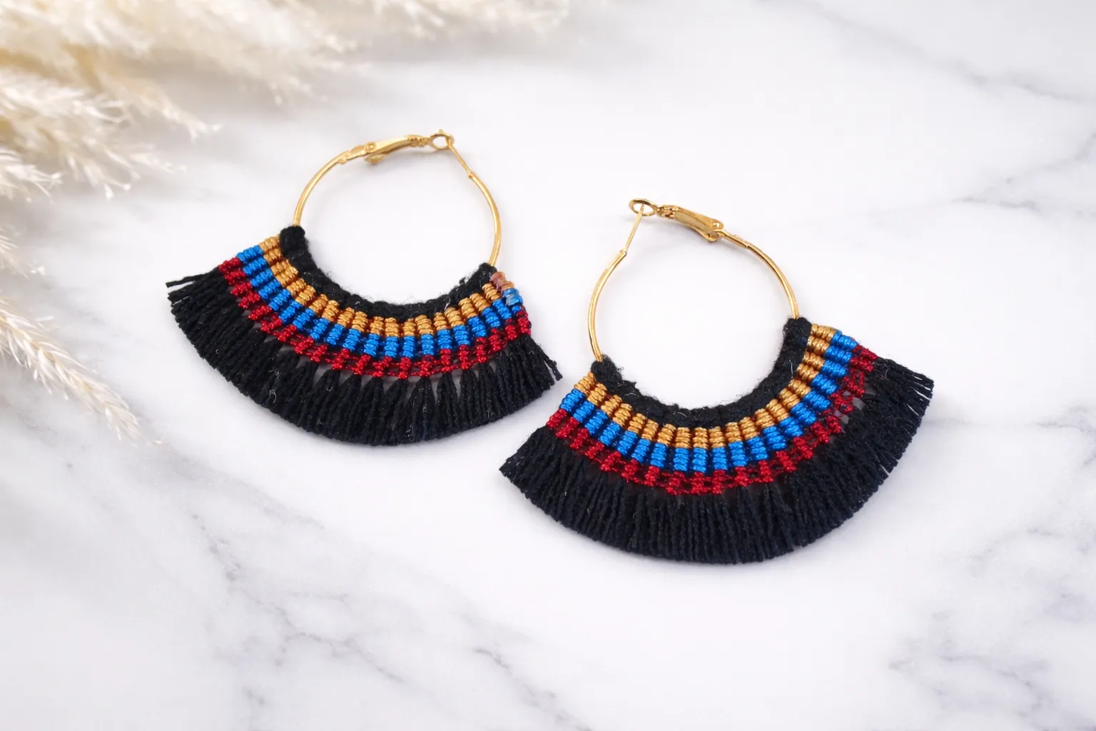 Pendientes abanico tribal