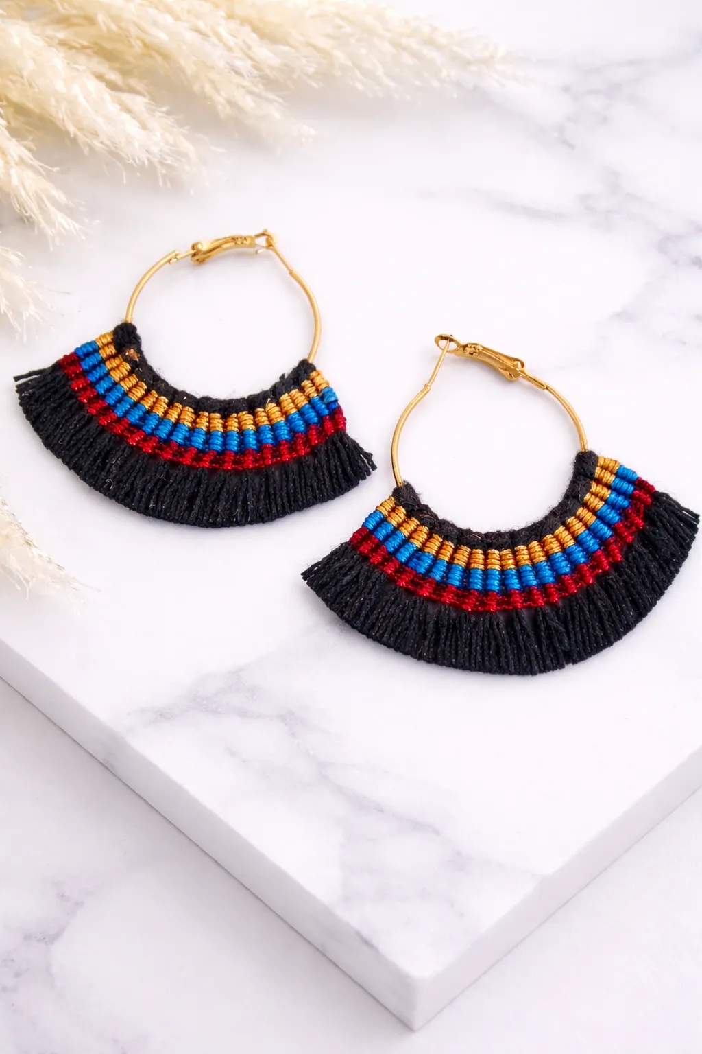 Pendientes abanico tribal - Imagen 2