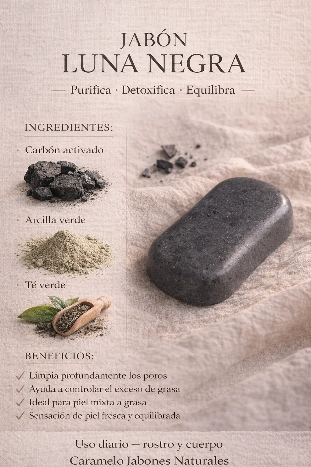 Jabón natural Luna Negra