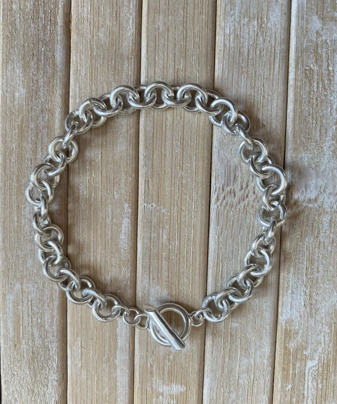 Pulsera de plata hecha a mano