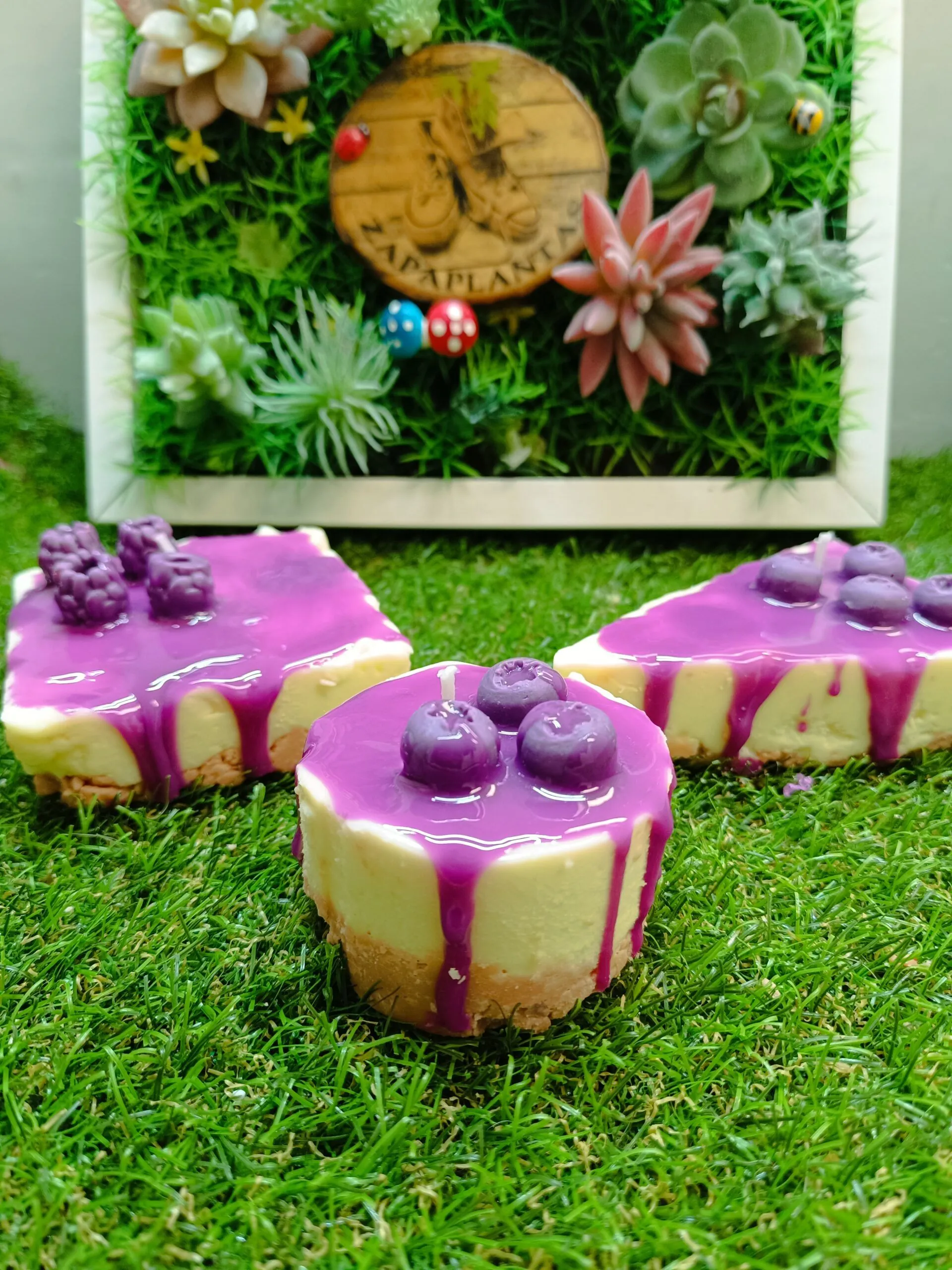 Velas aromáticas forma tarta real