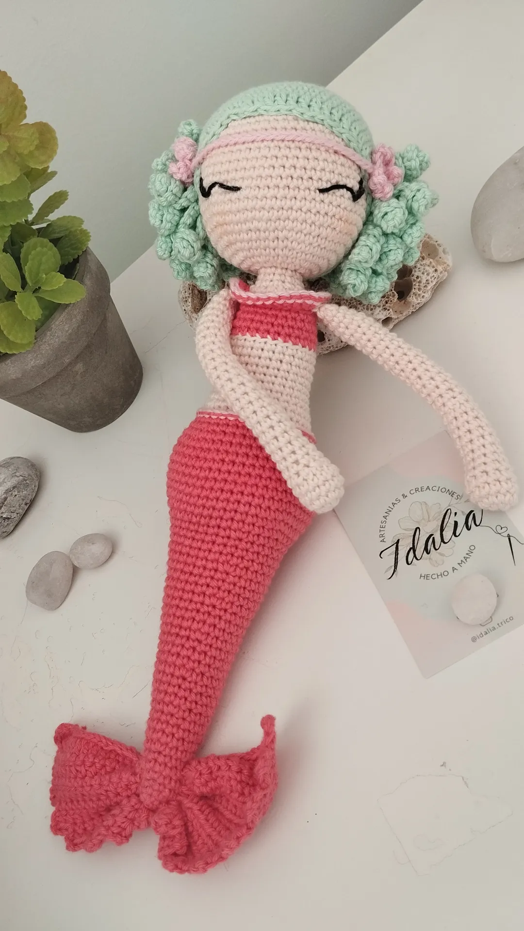 Muñeca Sirena amigurumi
