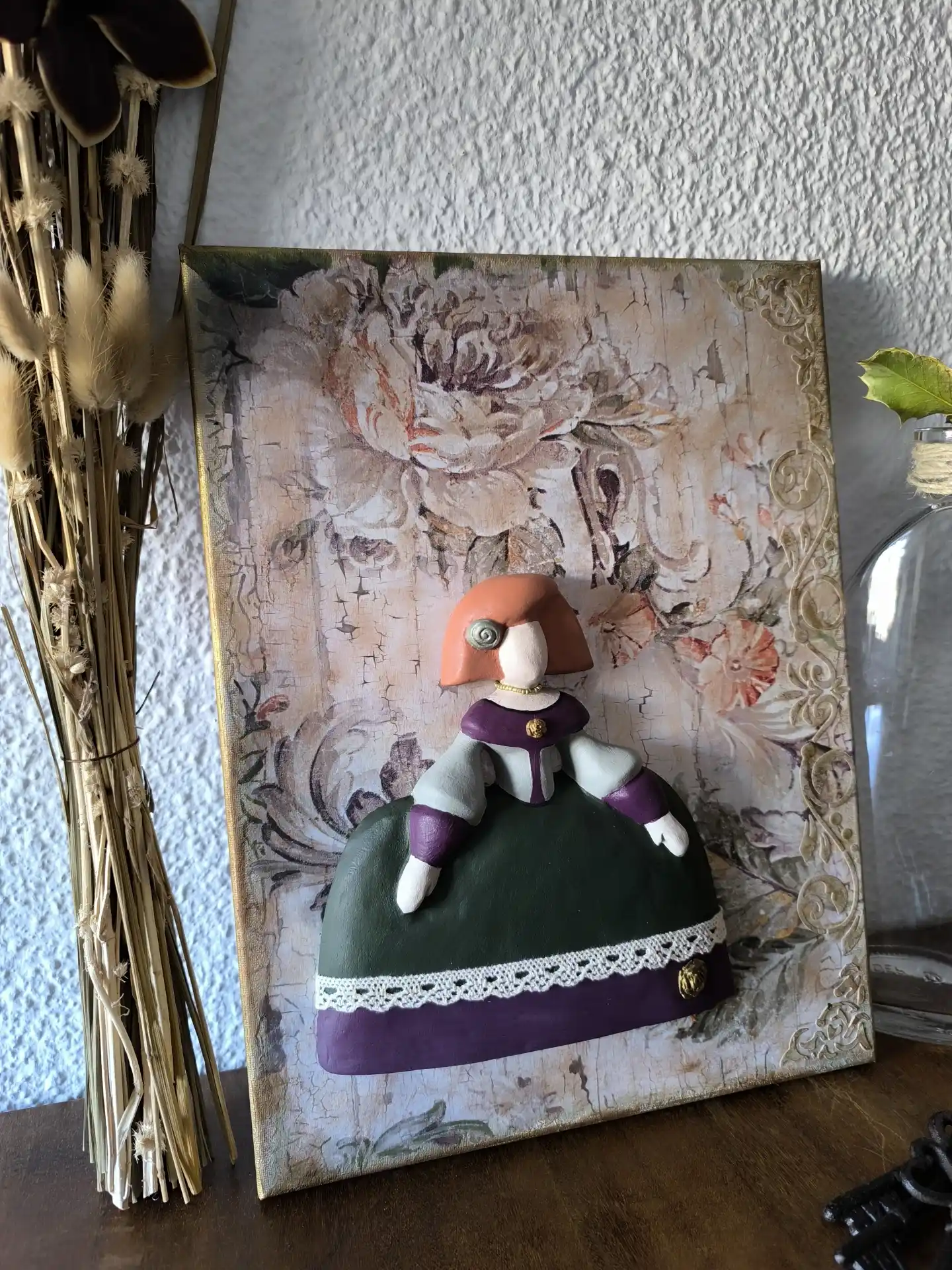 Cuadro Aura Floral: Menina en relieve