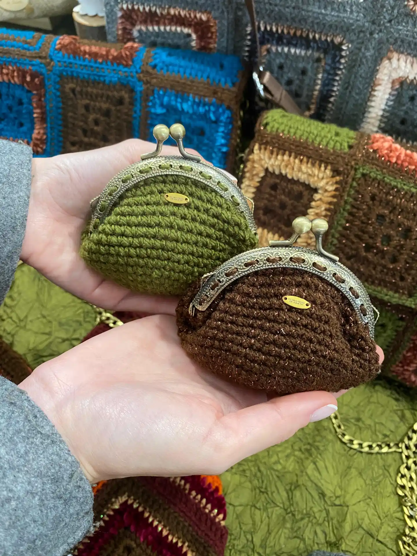 Monederos de crochet personalizados 