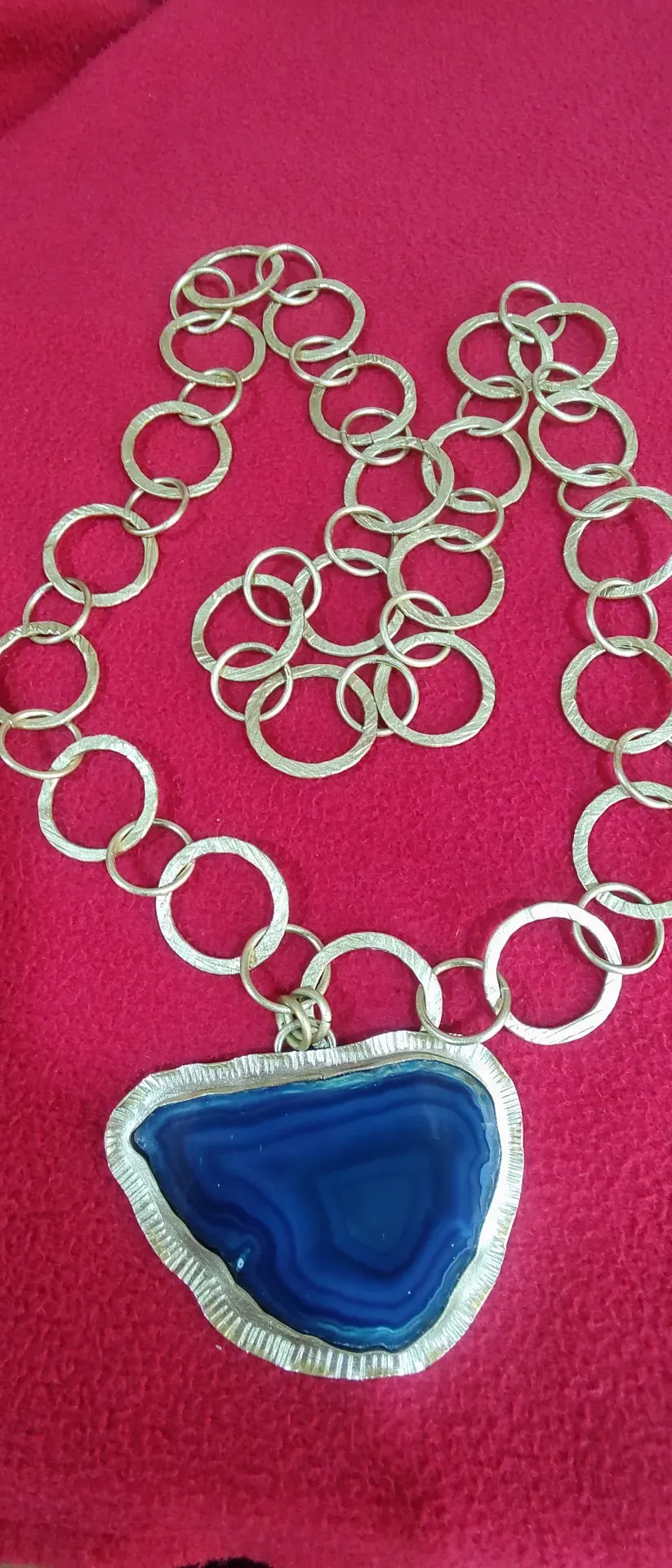 Collar cadena con medallón de piedra  - Imagen 4