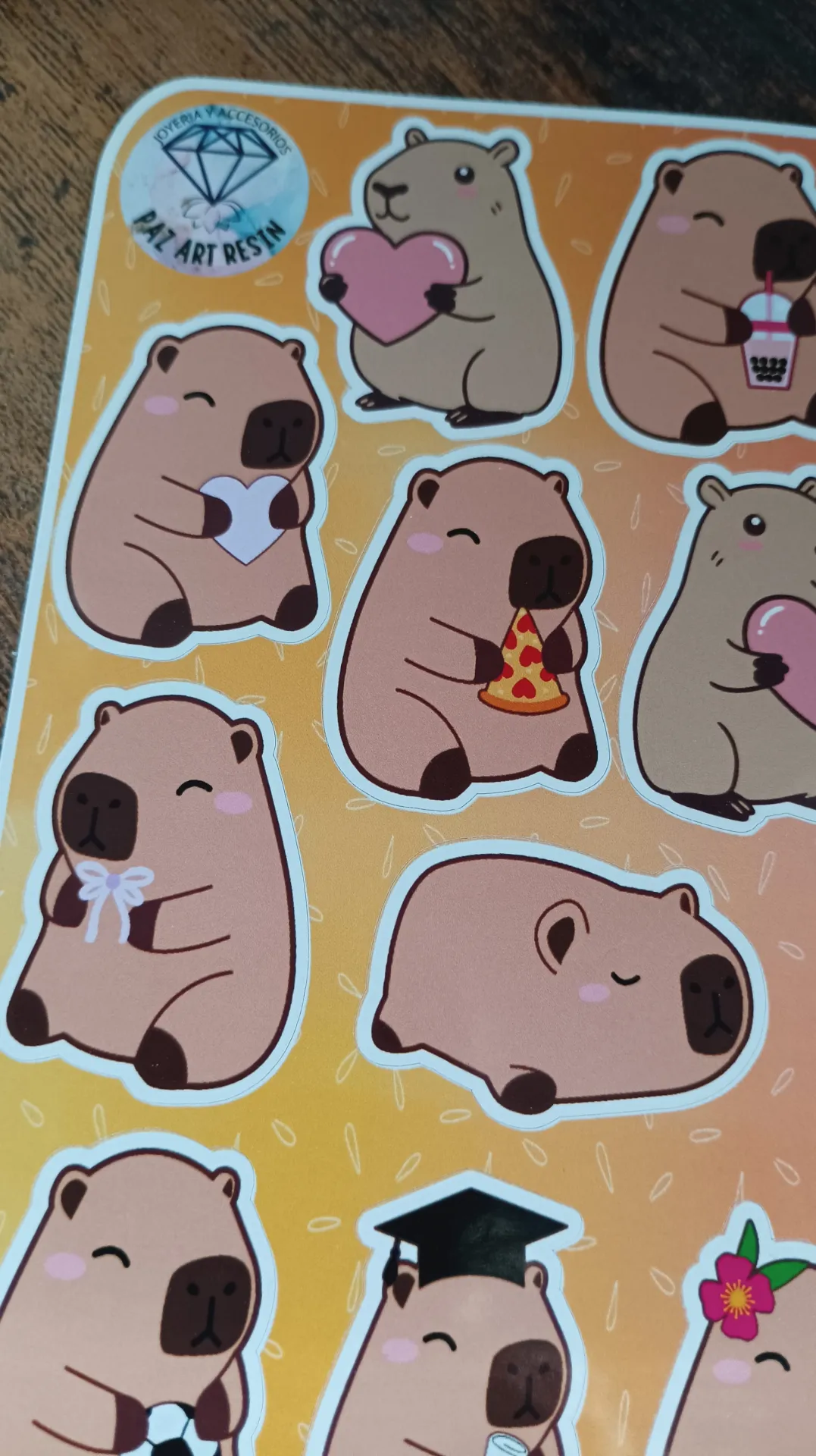 Lámina pegatinas Capybara - Imagen 2