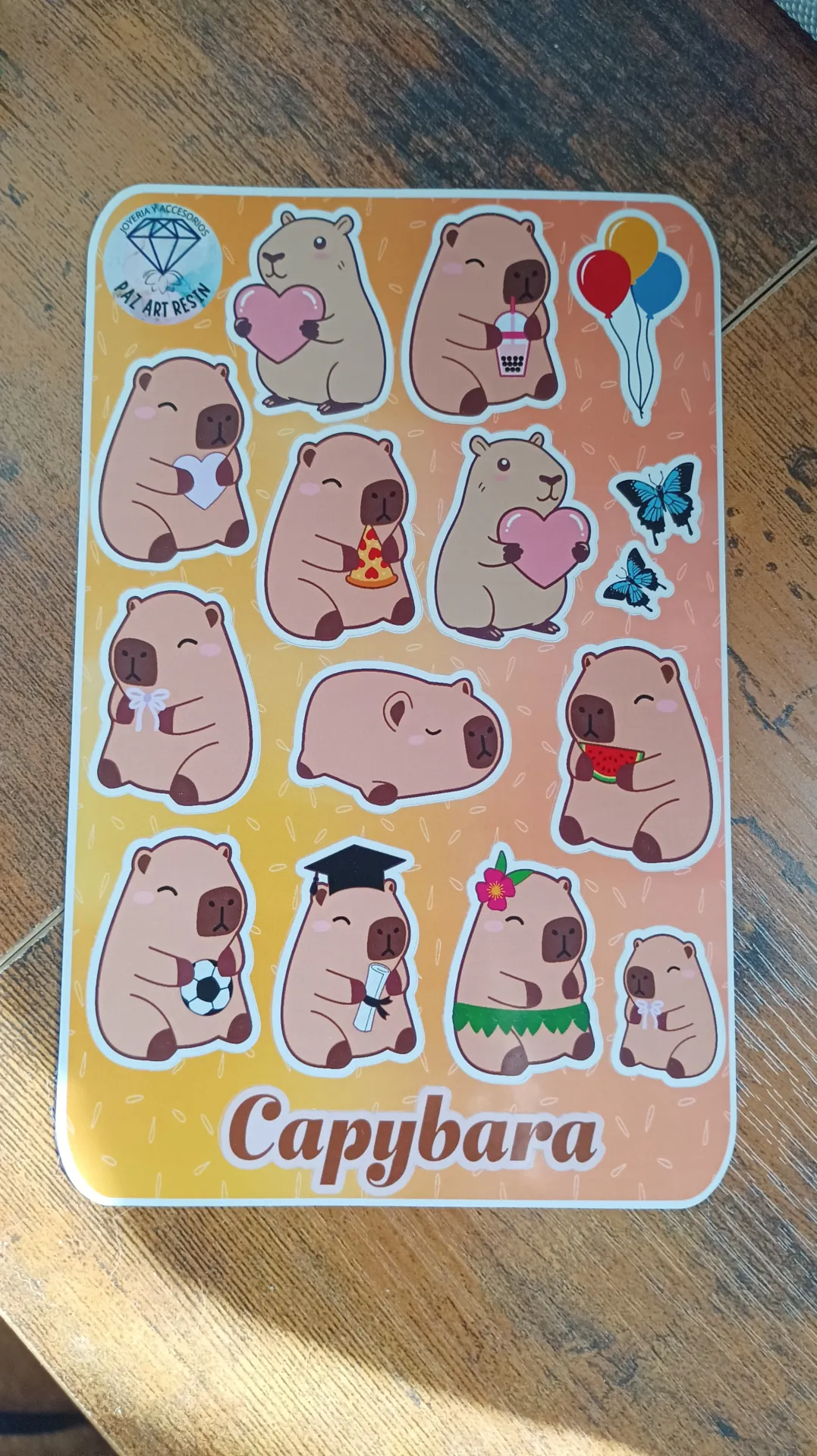 Lámina pegatinas Capybara - Imagen 3