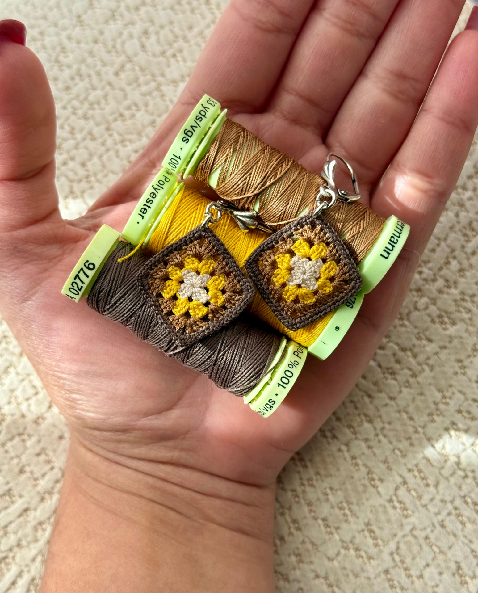 Pendientes Granny Marrón - Imagen 3