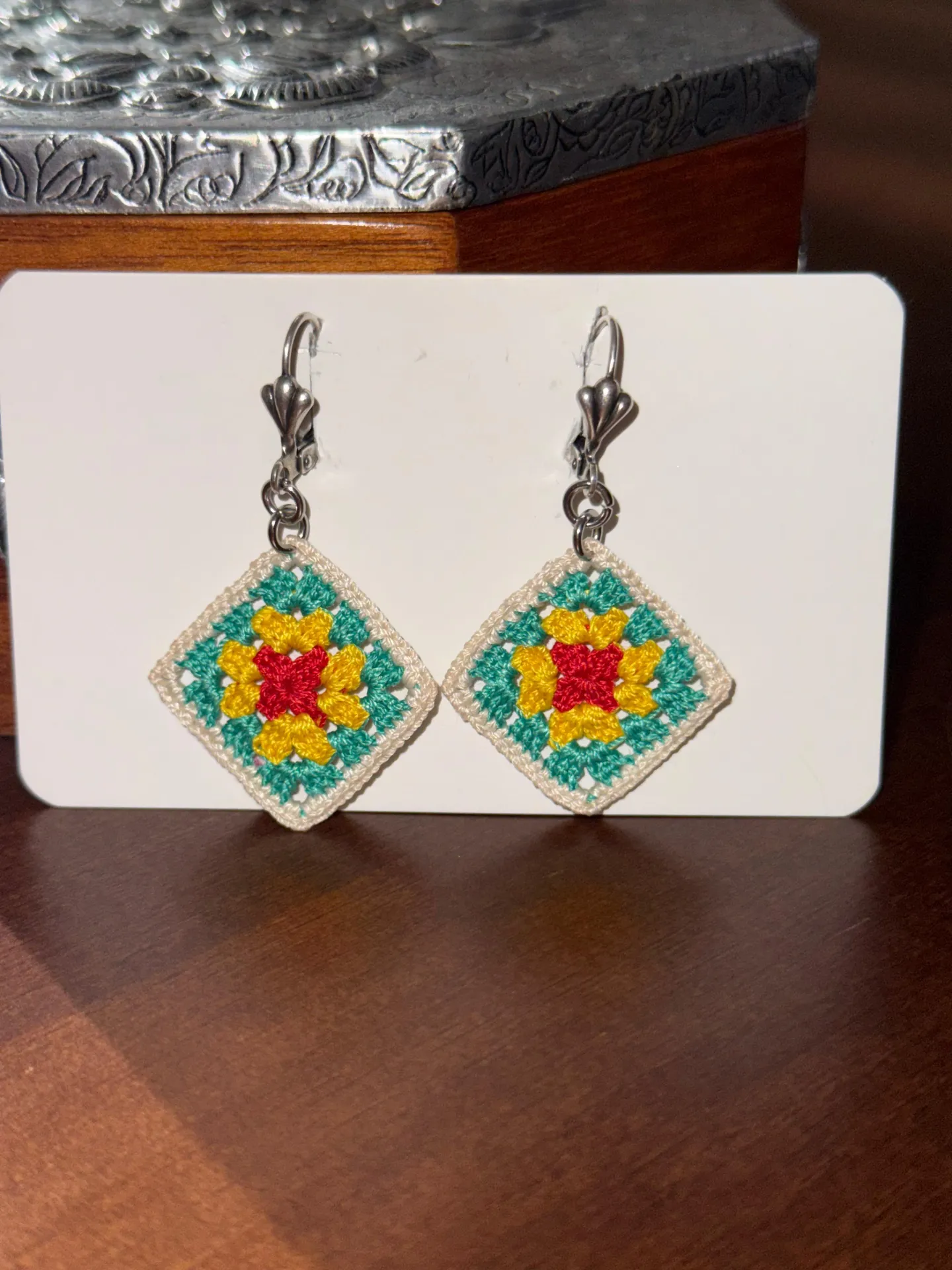 Pendientes Granny Beige - Imagen 3