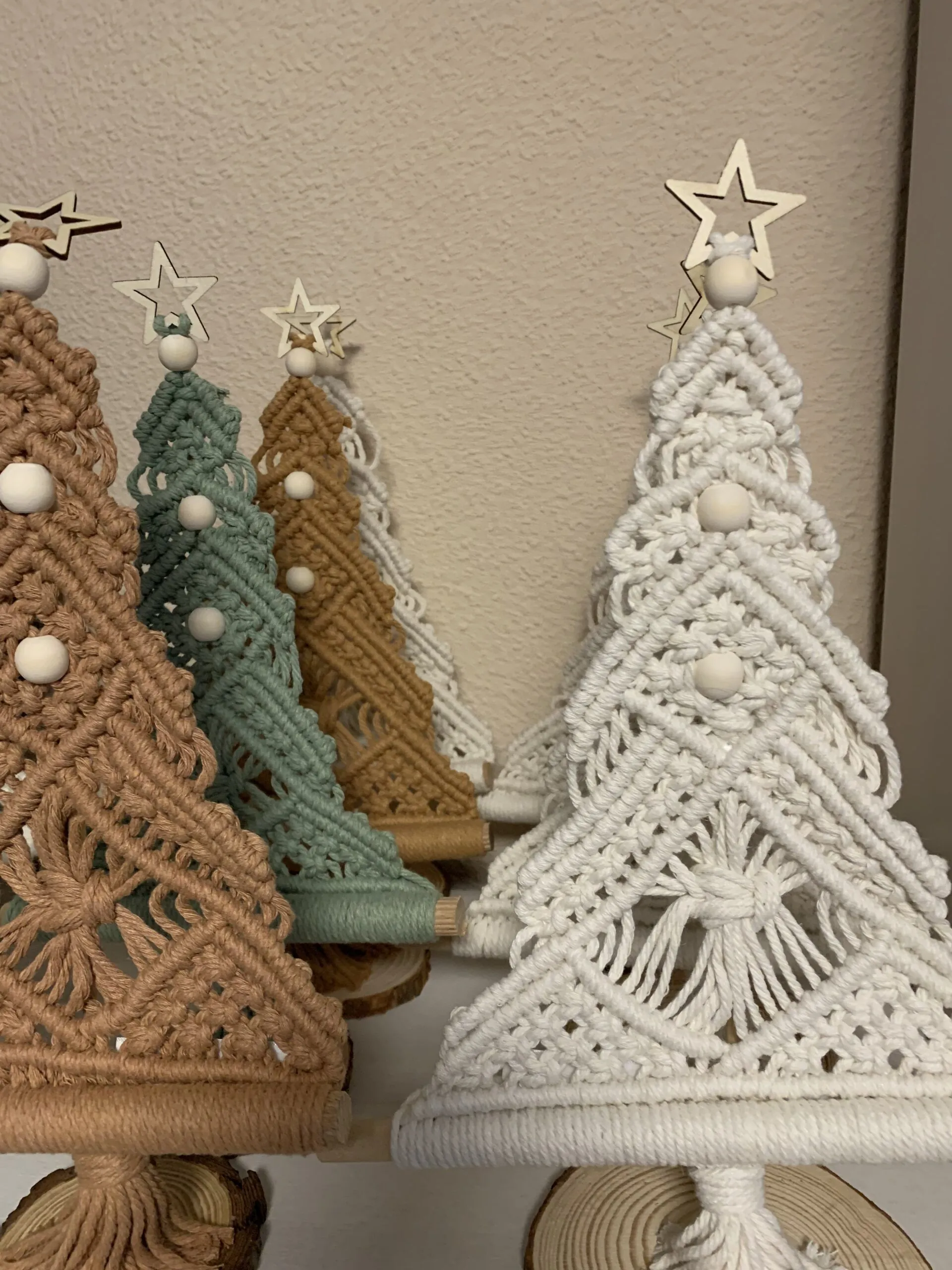 Macramé Arbol de Navidad de sobremesa - Imagen 2