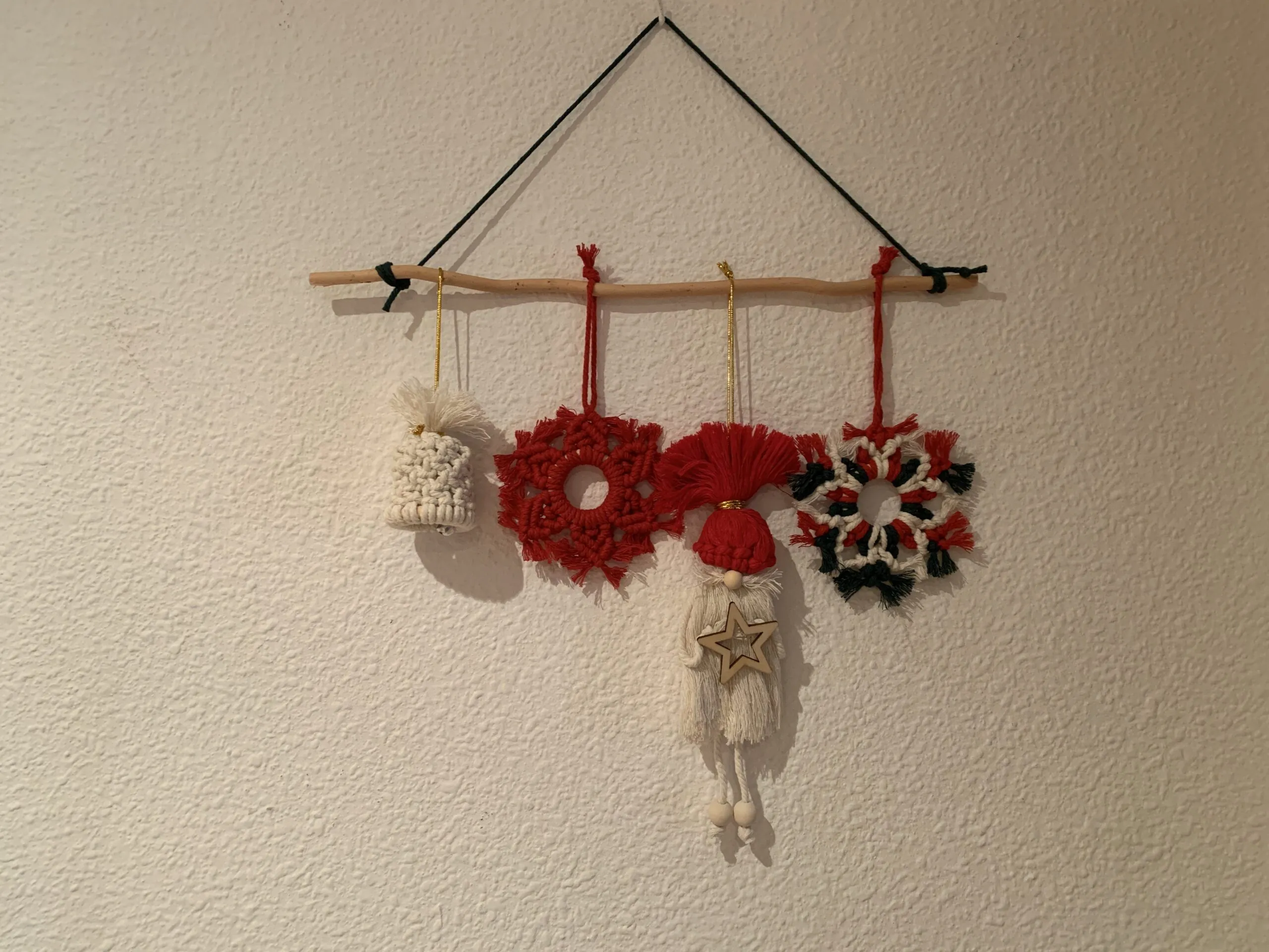 Adorno navidad macramé para pared - Imagen 5