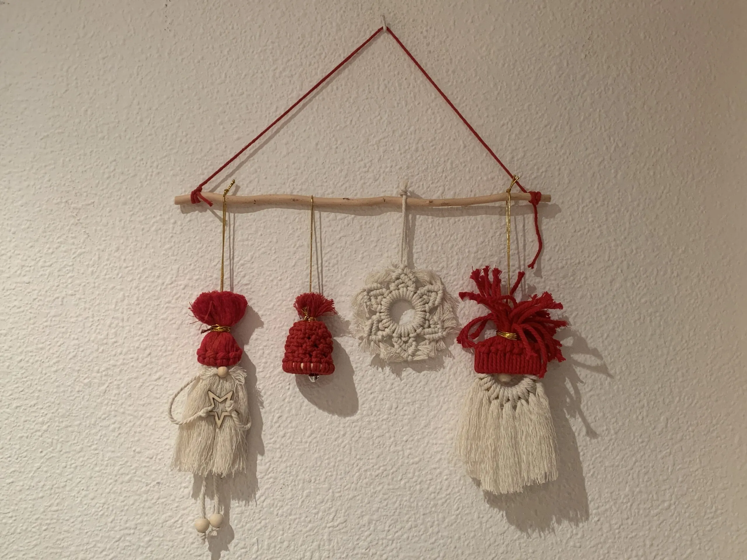 Adorno navidad macramé para pared - Imagen 2