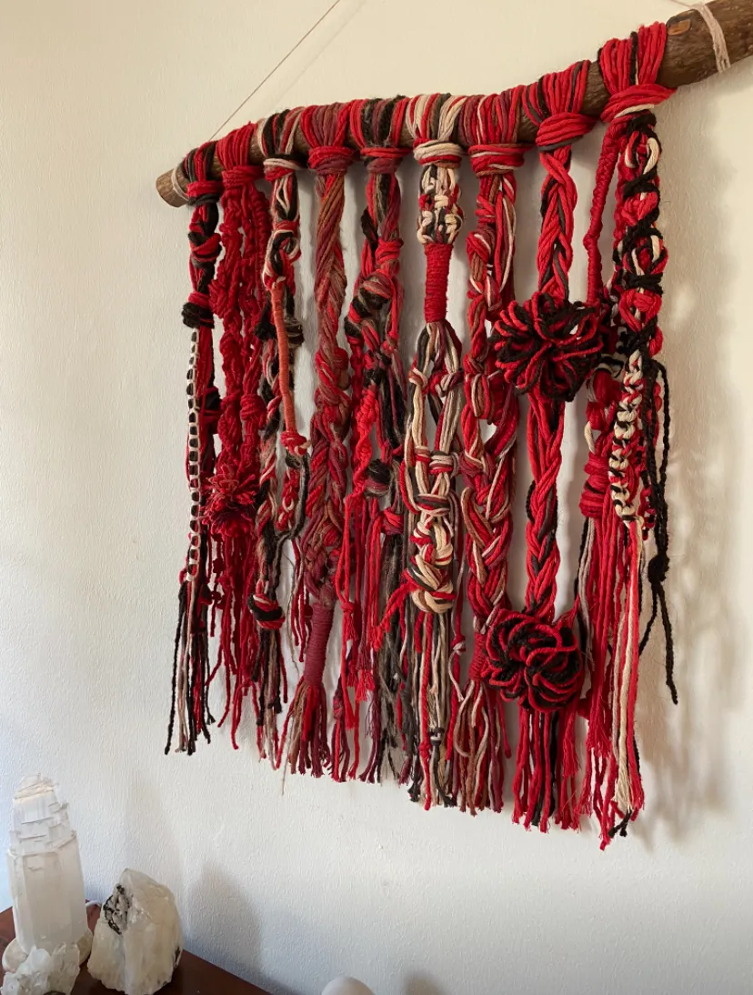 Quipu contemporáneo tejido a mano - Imagen 2