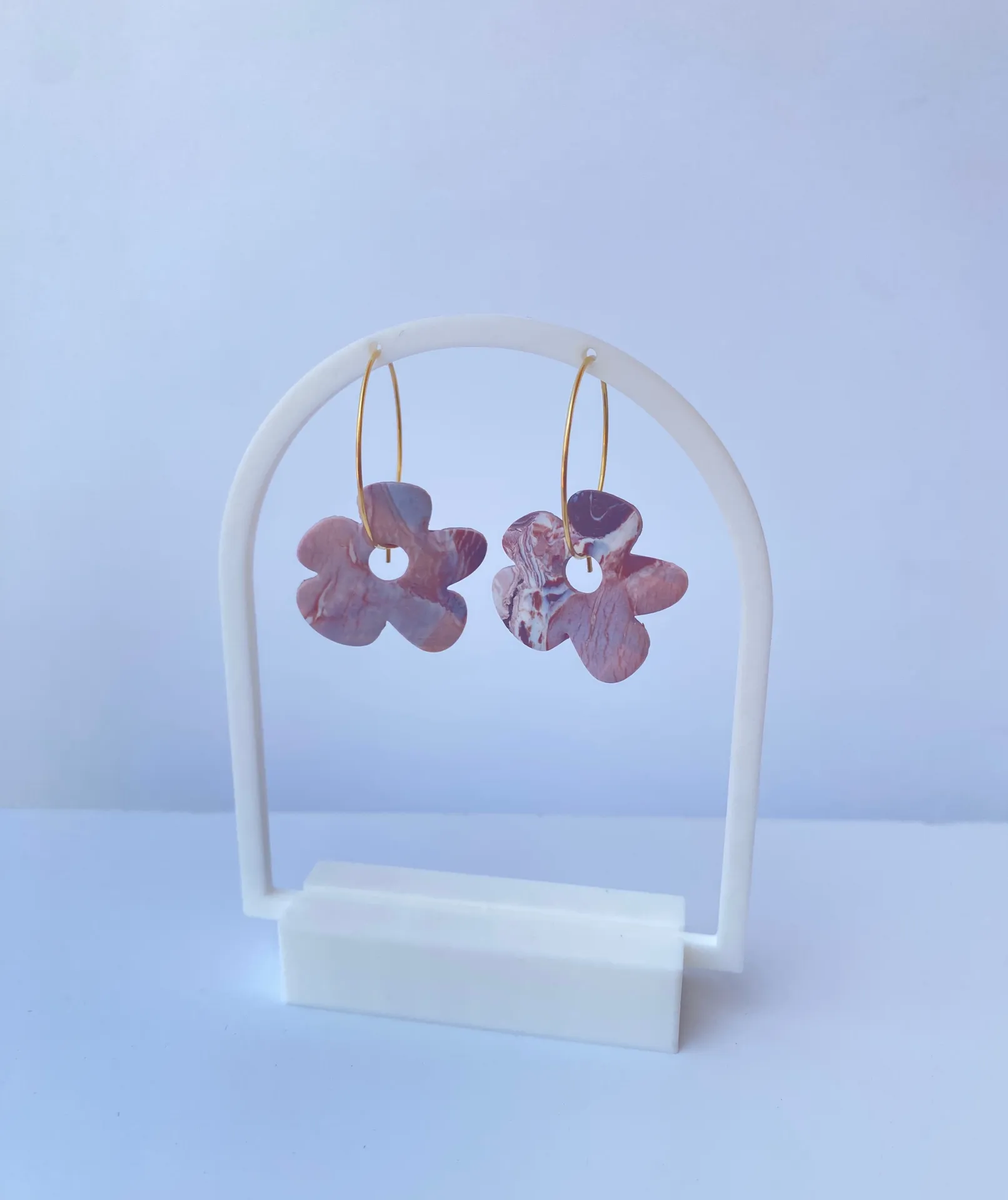 Pendientes de aro de arcilla polimérica, Colección Ceres. - Imagen 5