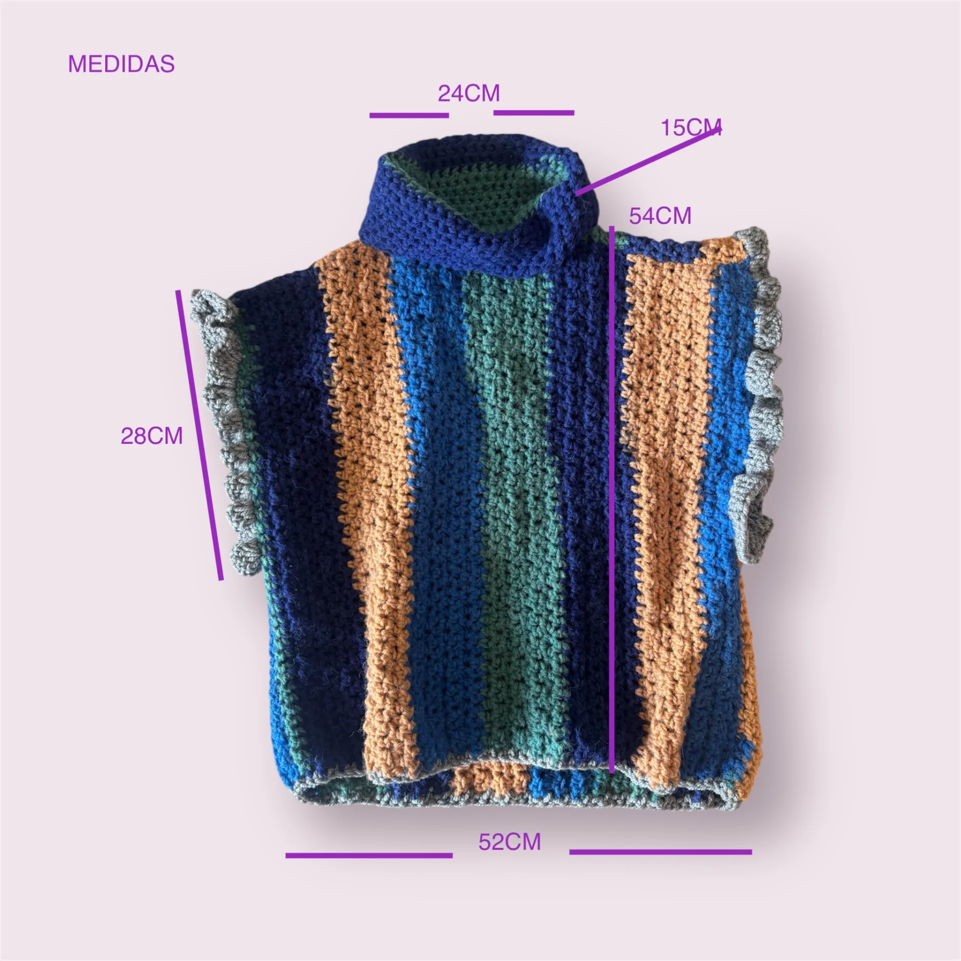 Chaleco lineal de crochet - Imagen 4