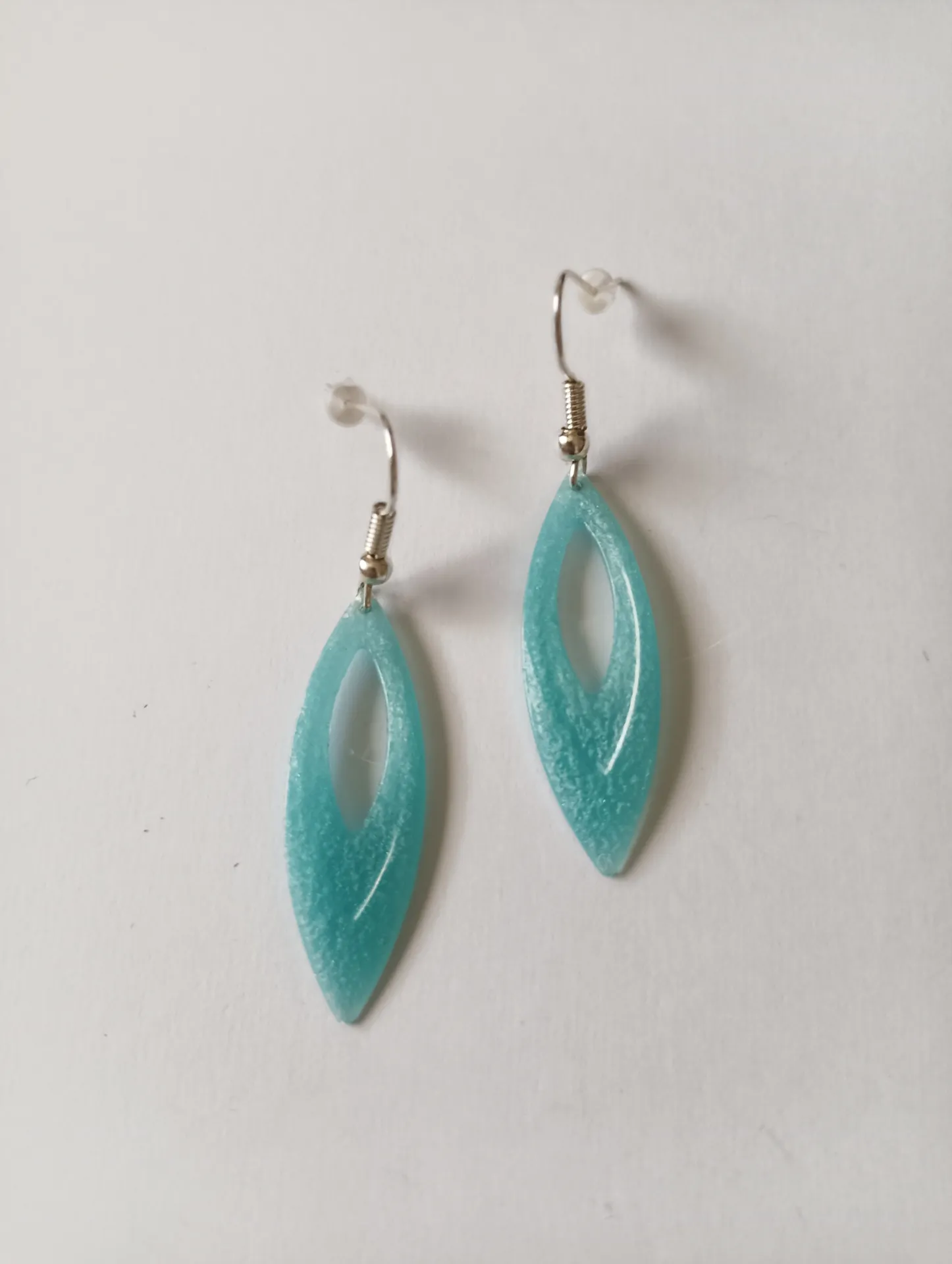 Pendientes Colgantes "Hojas Azules"