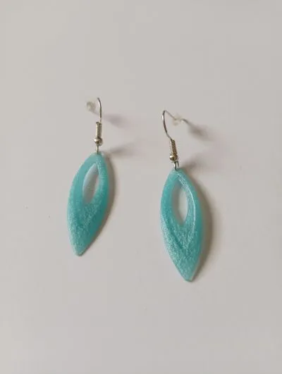 Pendientes Colgantes "Hojas Azules" - Imagen 5