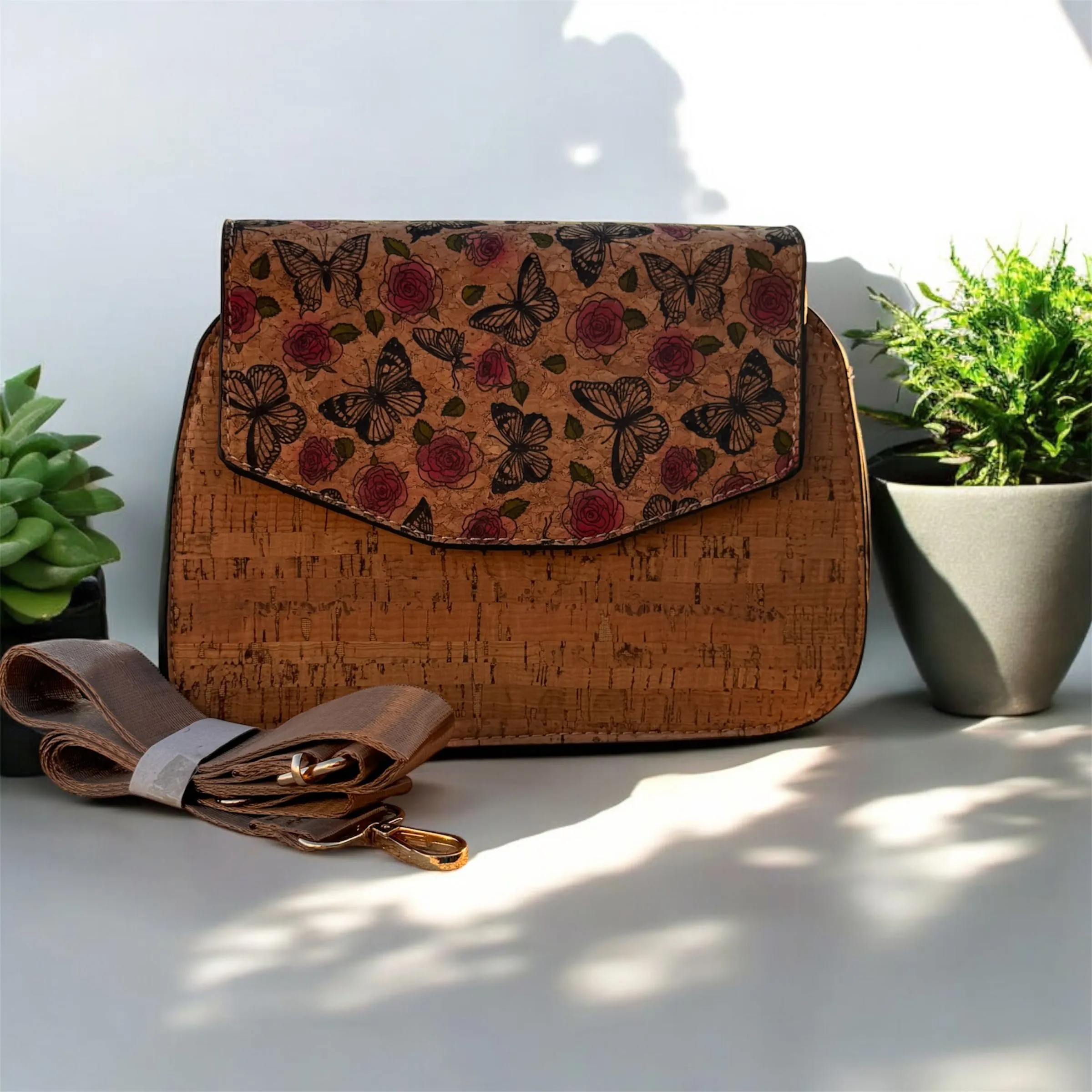 Bolso de mano estampado mariposas