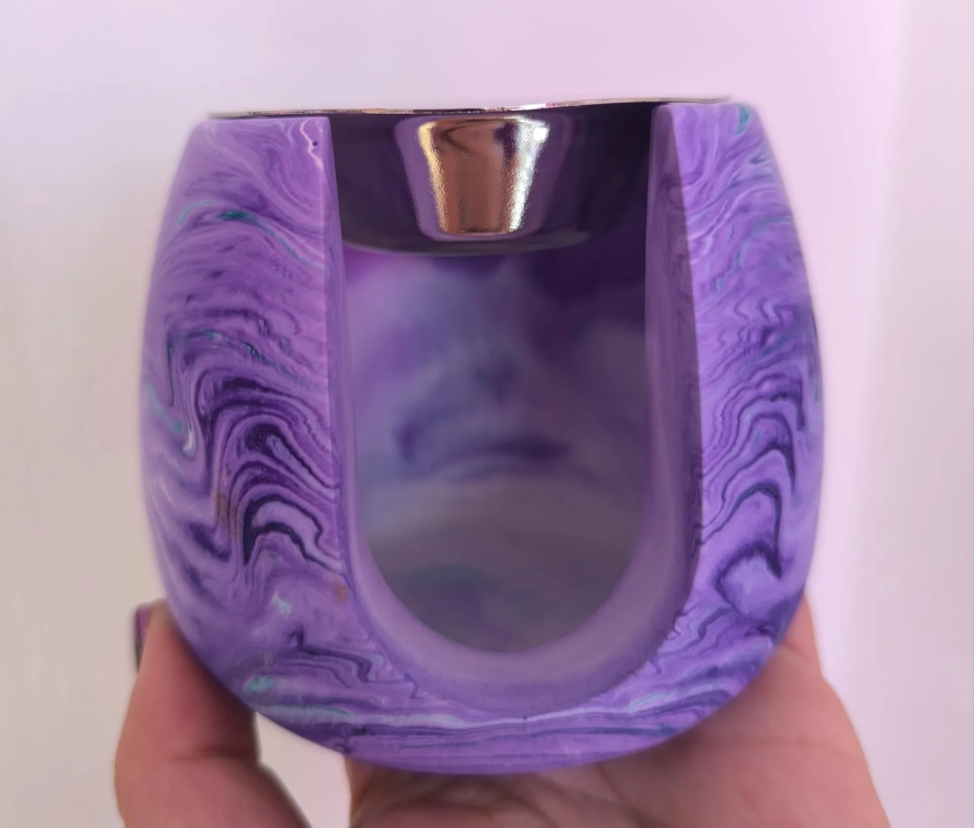 Quemador artesanal para wax melts de resina ecológica | Los Aromas de Violeta