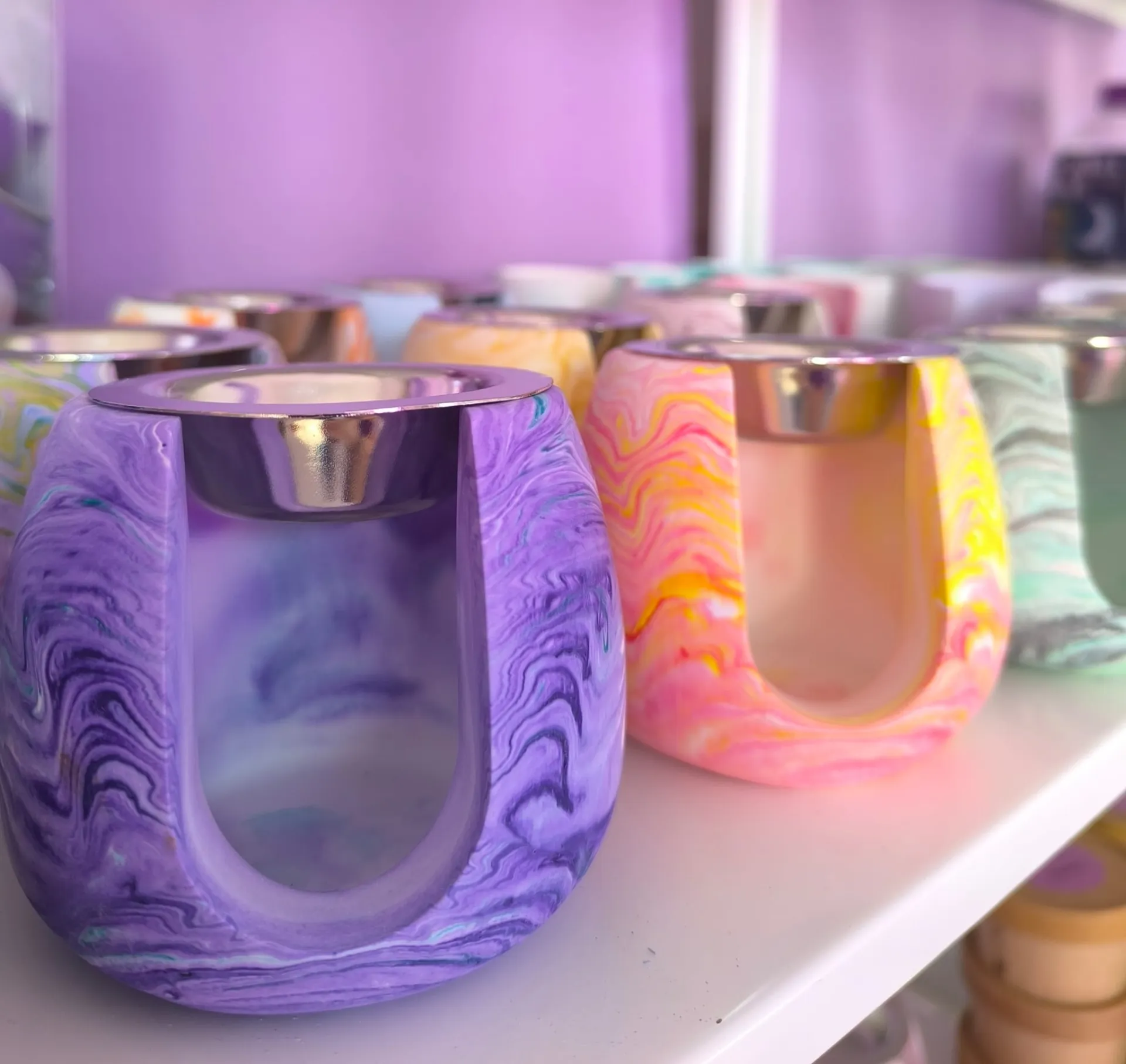 Quemador artesanal para wax melts de resina ecológica | Los Aromas de Violeta - Imagen 2