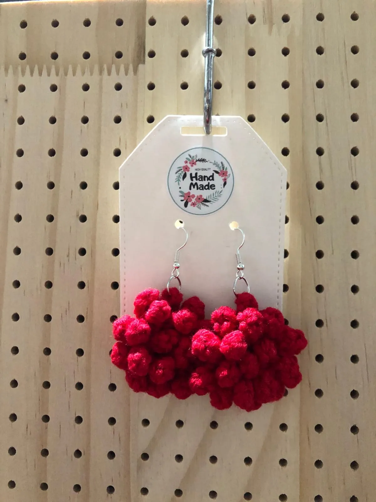Pendientes artesanales a crochet - Imagen 4