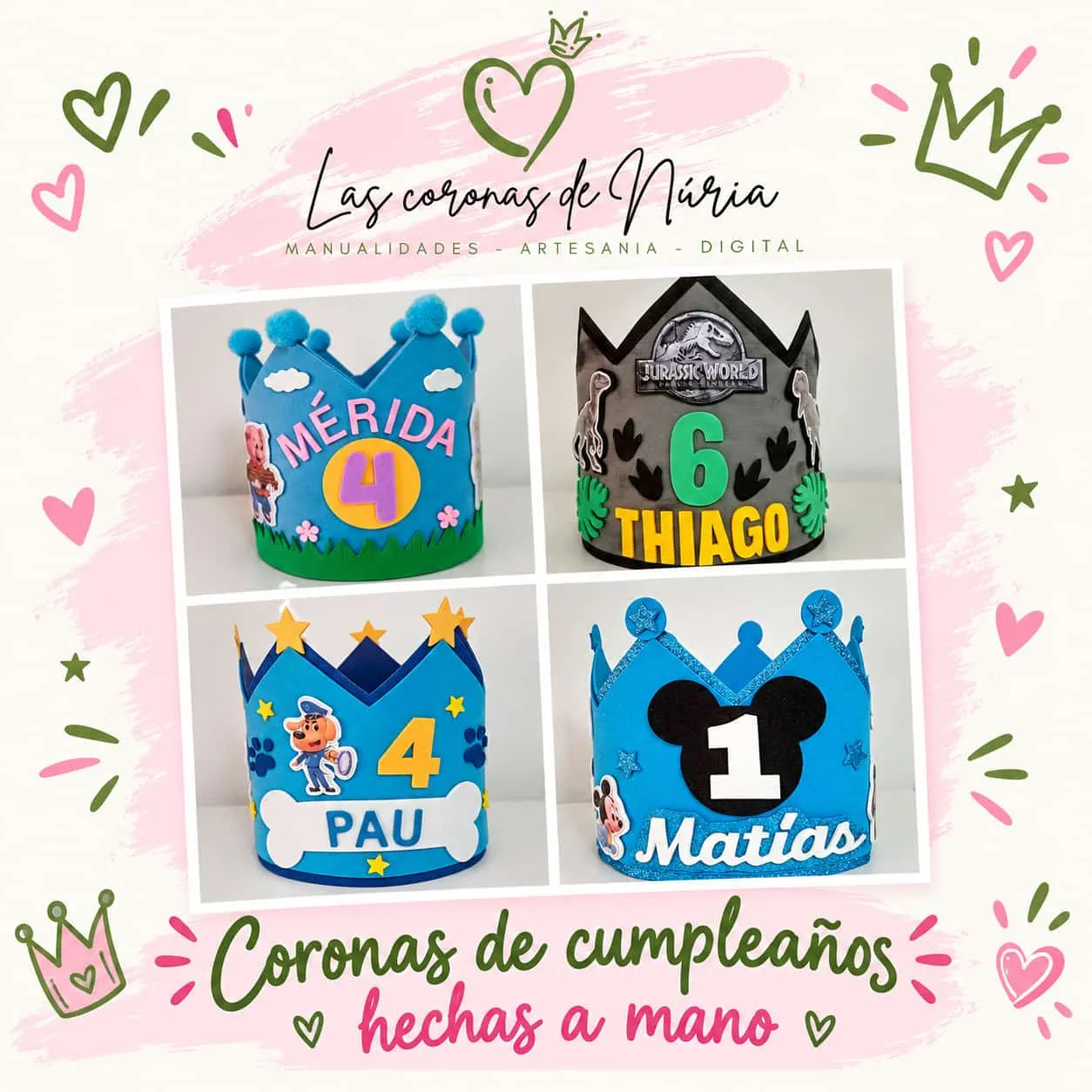 Coronas de goma eva