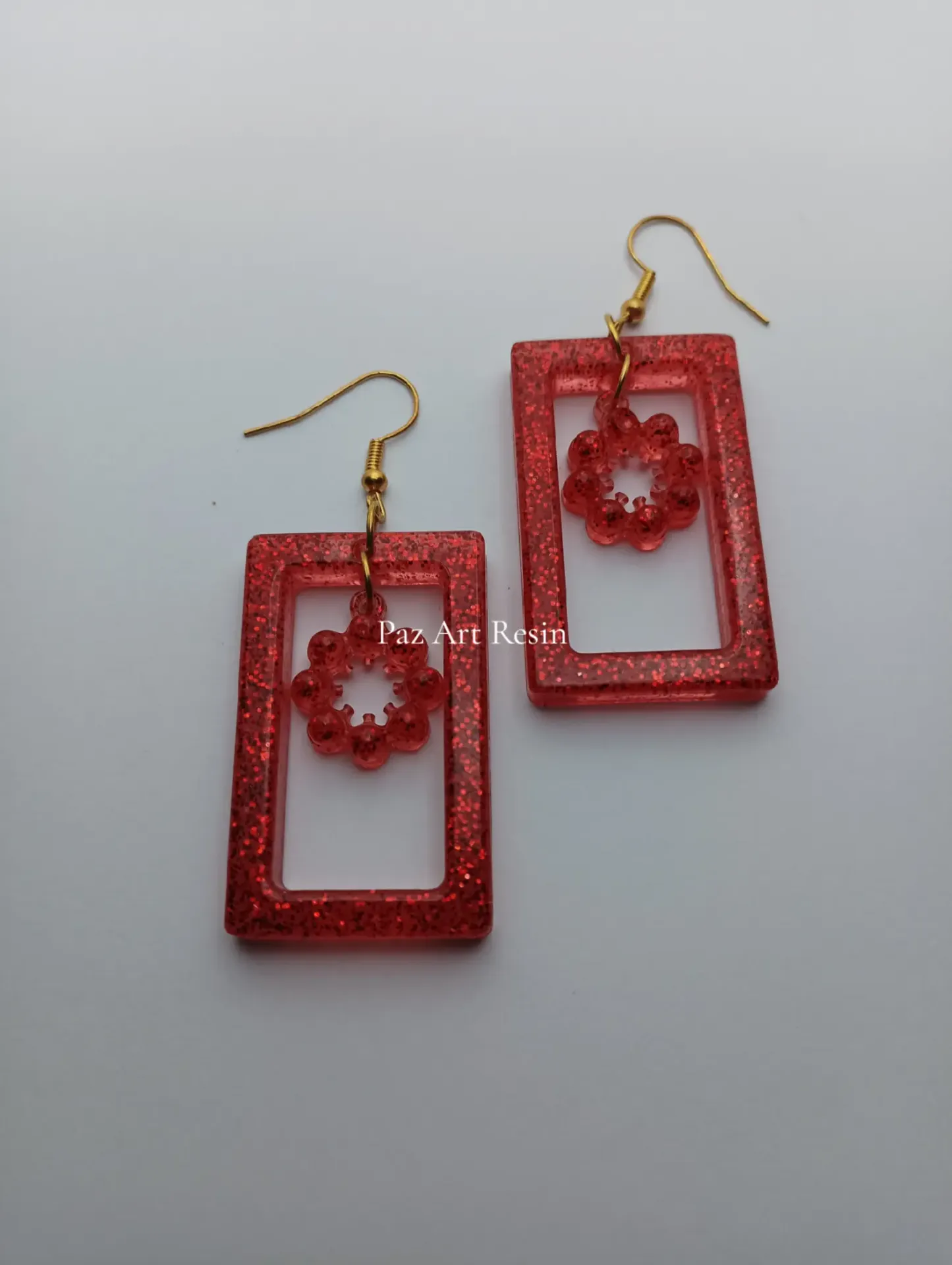 Pendientes Geométricos Flor - Imagen 4