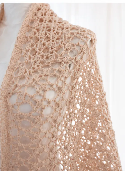 Chal rectangular viscosa beige - Imagen 2