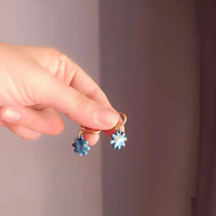 Pendientes Charm copito  aro