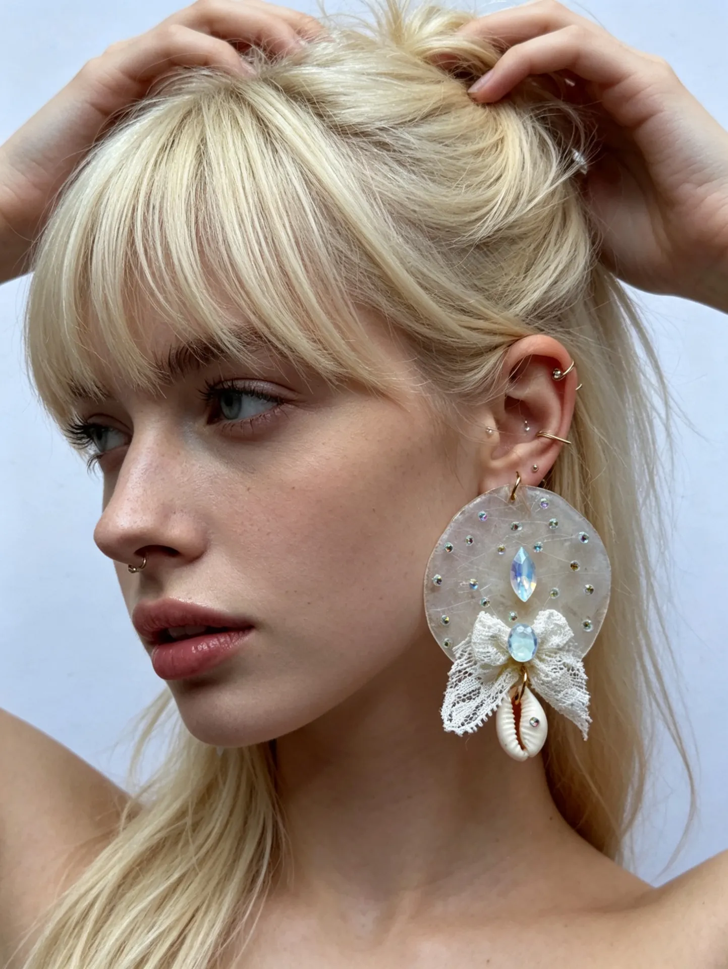 Pendientes Nácar Marino