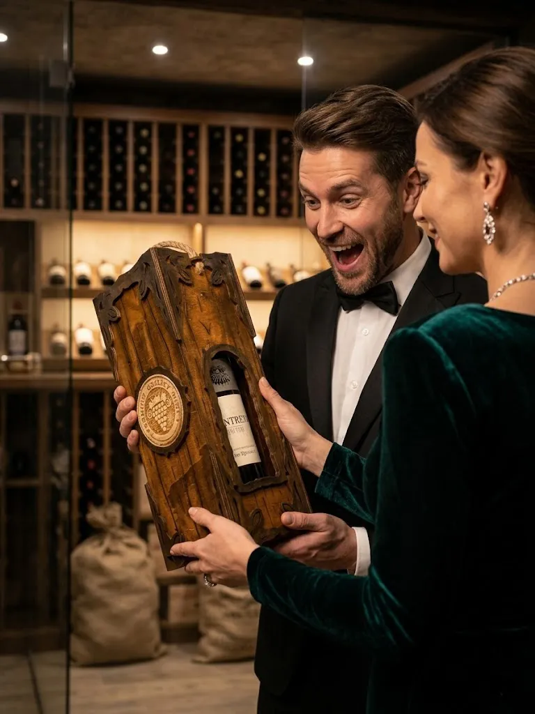 Estuche regalo premium para botella personalizado (grabado en madera) - Imagen 4