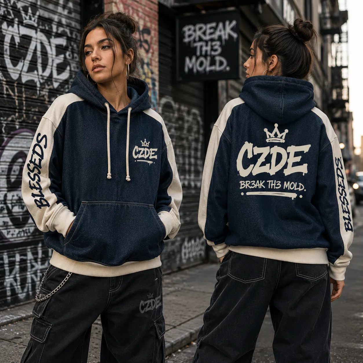 CZDE hoodie jean - Imagen 2