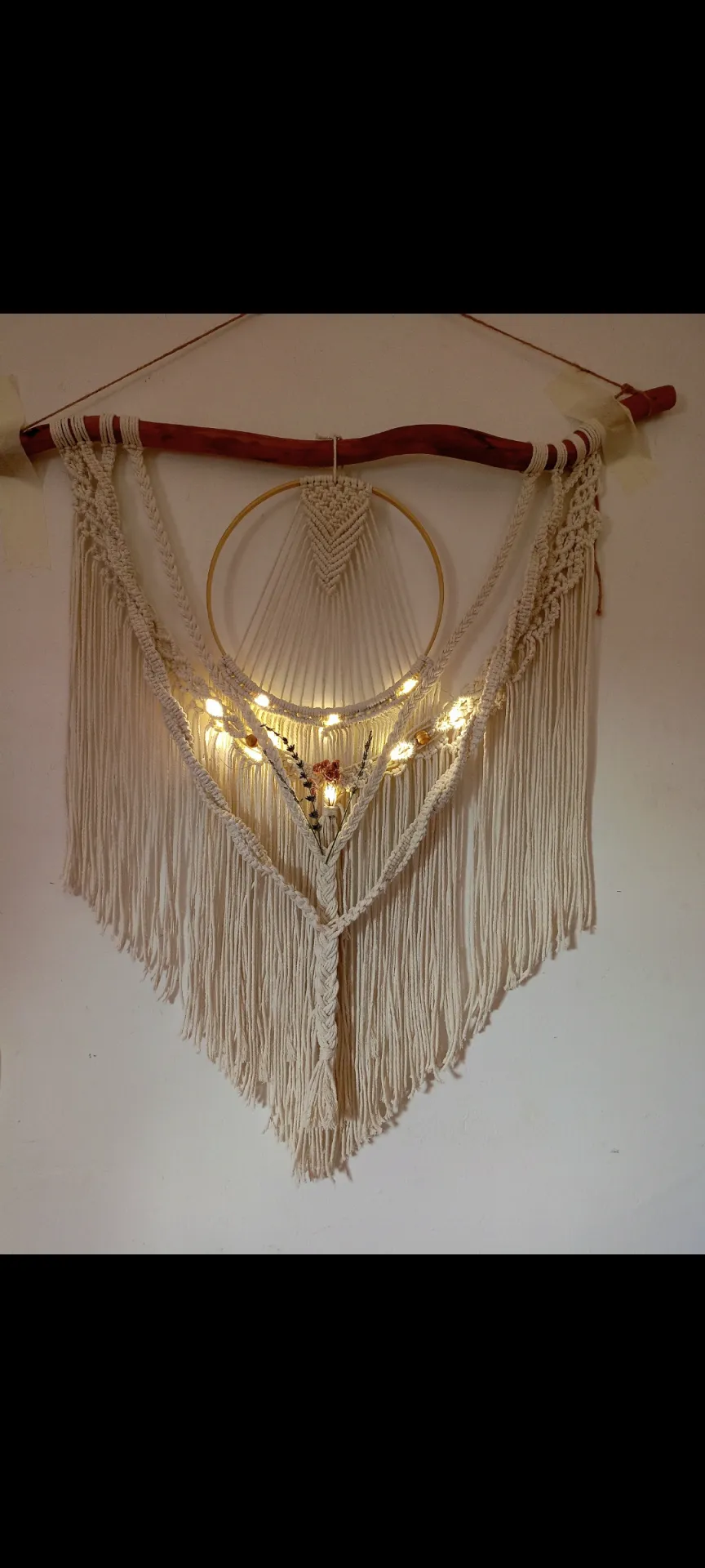 Tapiz de macramé logn
