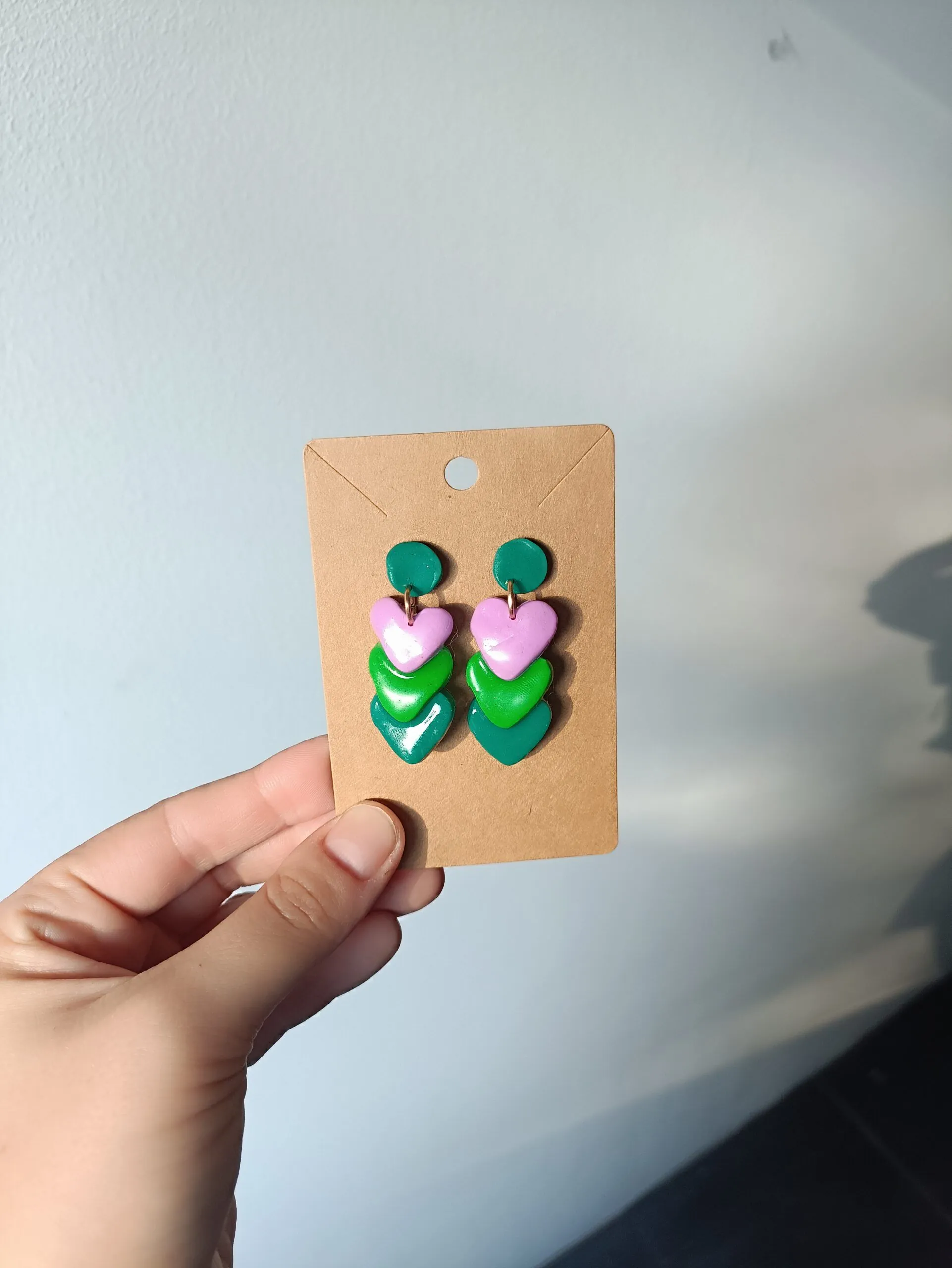 Pendientes "triple cora"