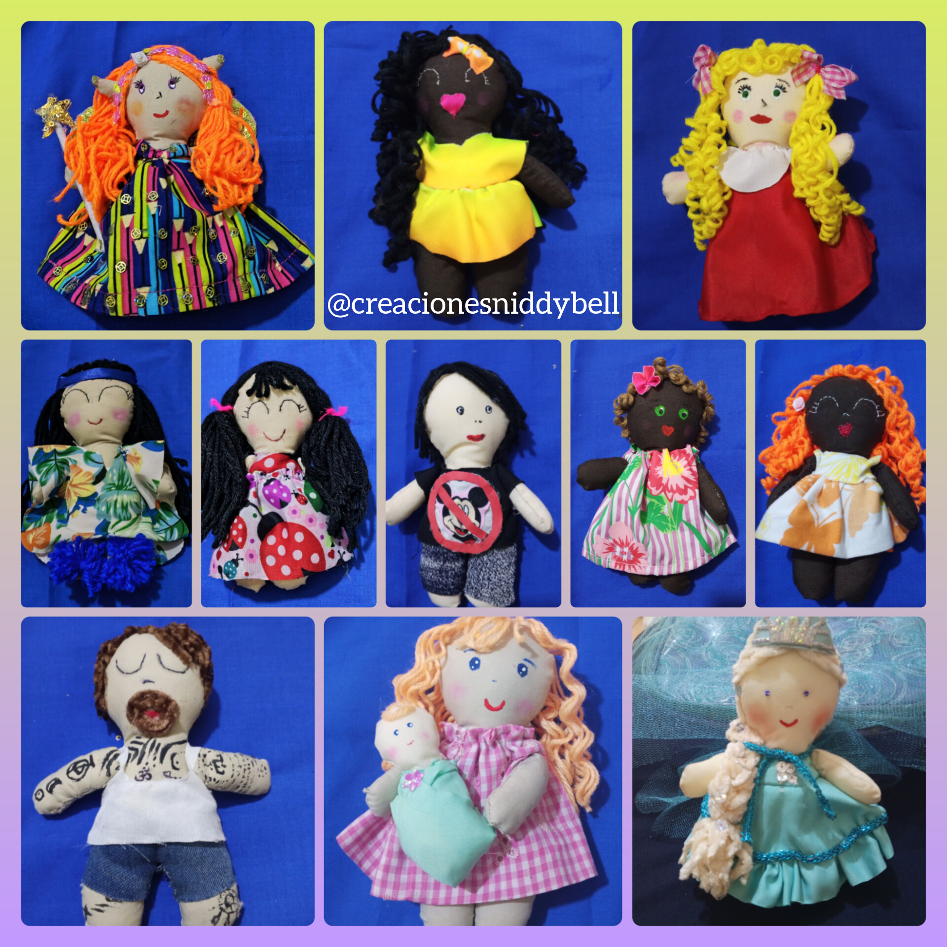 Muñeca de tela 10cm. Colección: Chiquis