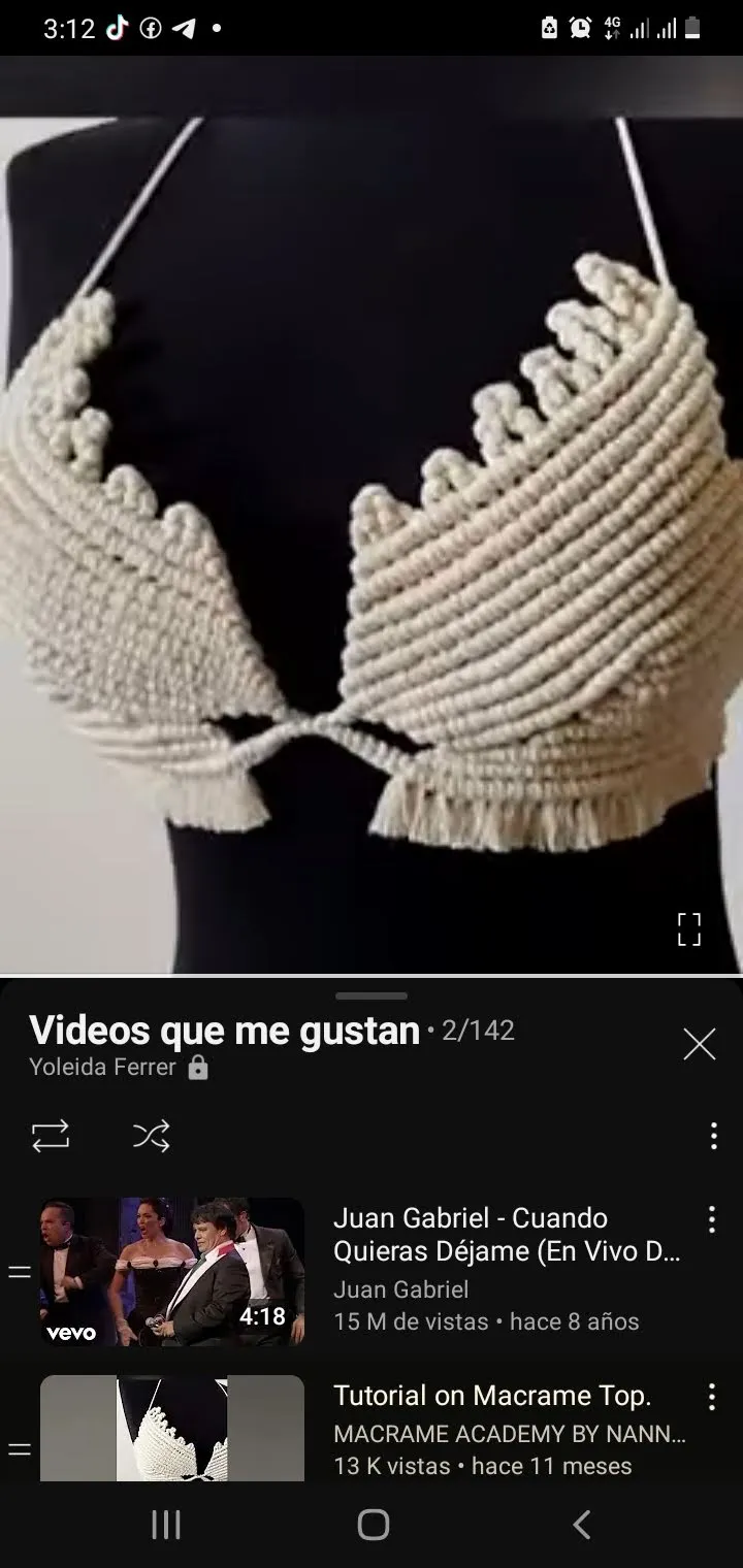 Top en macramé