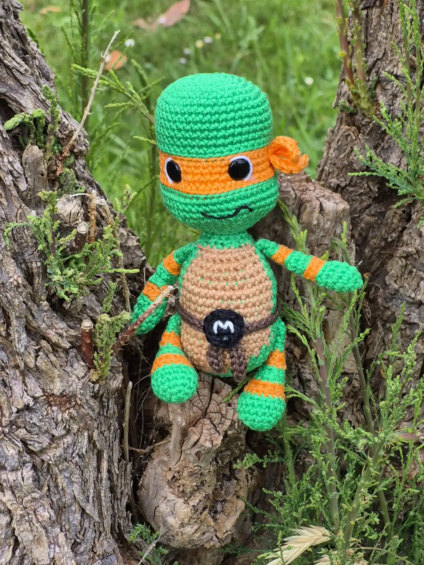 Tortuga Ninja Amigurumi tejida a crochet - Imagen 3