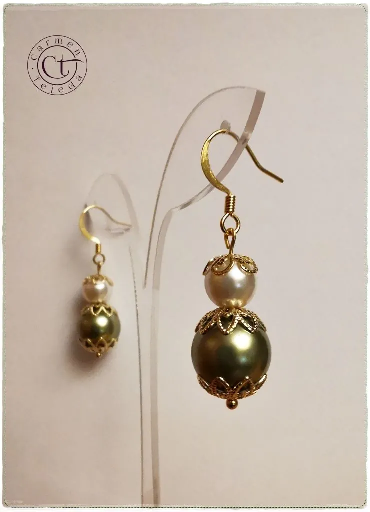 Pendientes de perlas de cristal - Imagen 3