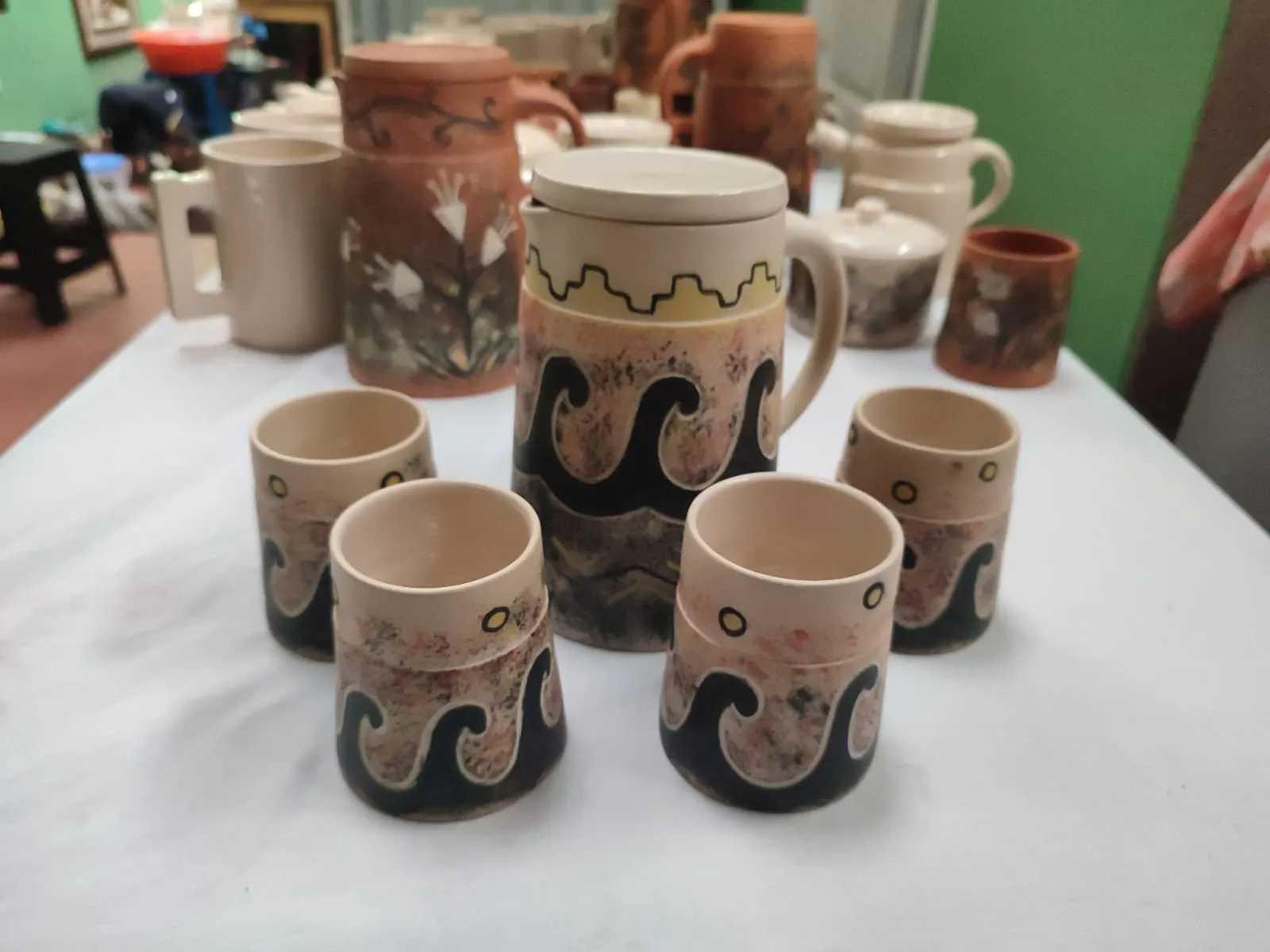 Conjunto de jarra y vasos 