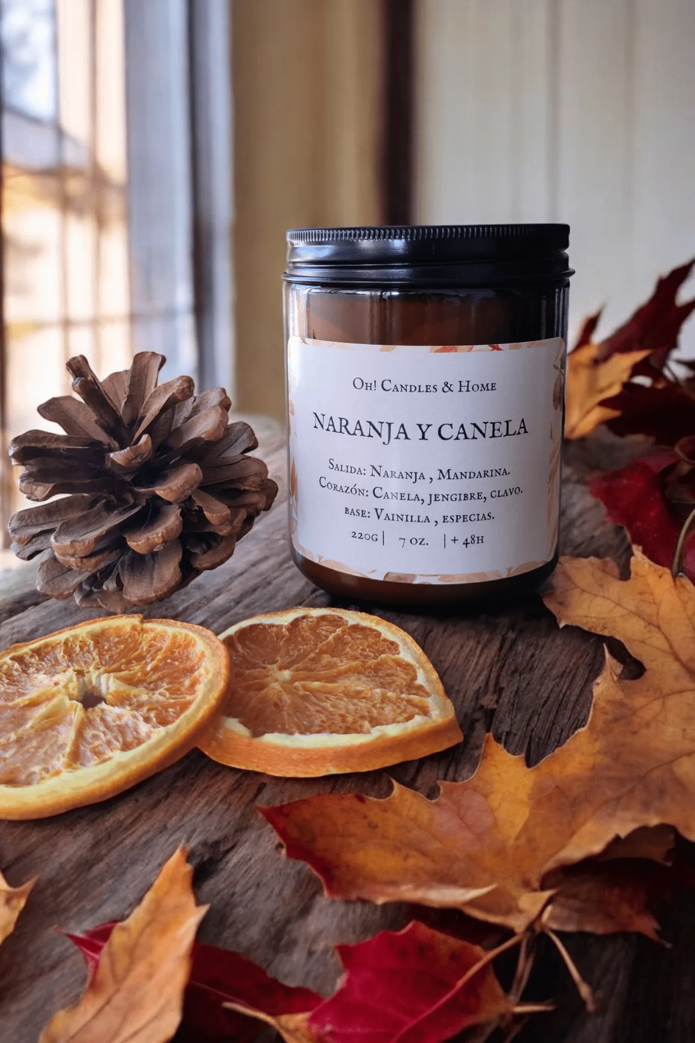 Vela Colección Otoño Fragancia Naranja y Canela
