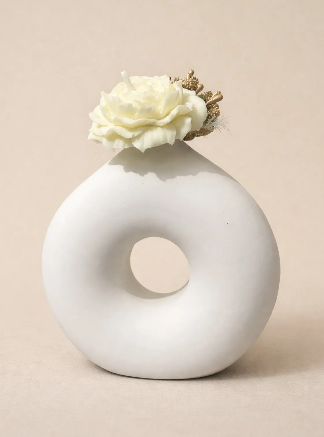 Jarrón decoración vela