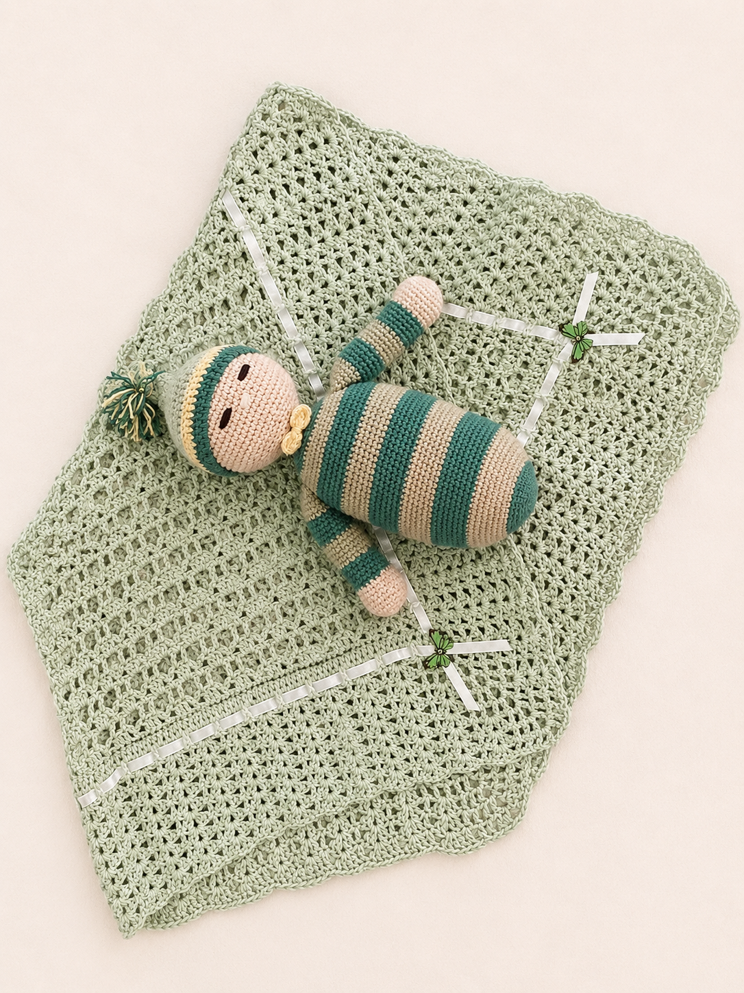 Manta para bebé con muñeco de arrullo - Imagen 3