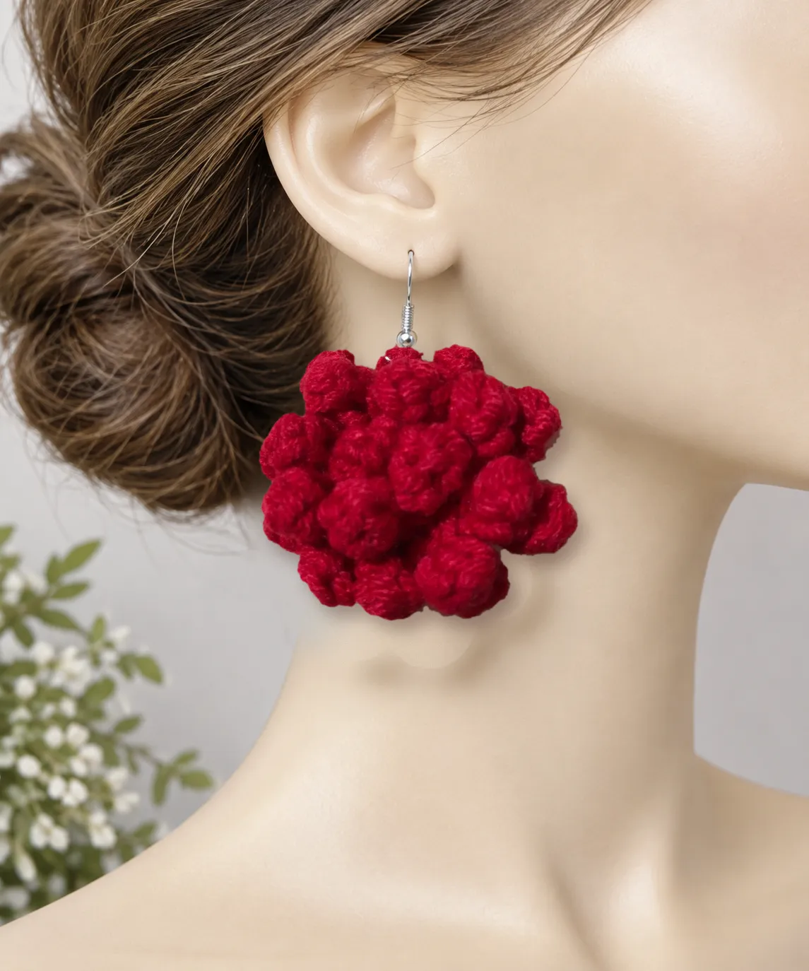 Pendientes artesanales a crochet