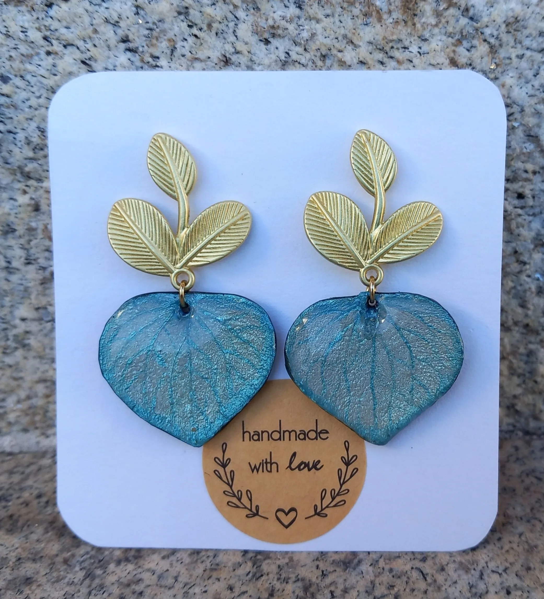 Pendientes hortensia esmaltados - Imagen 2