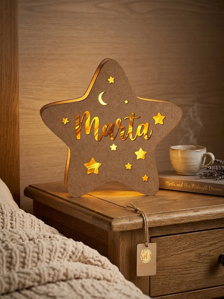 Lámpara LED estrella personalizada con nombre - Imagen 5