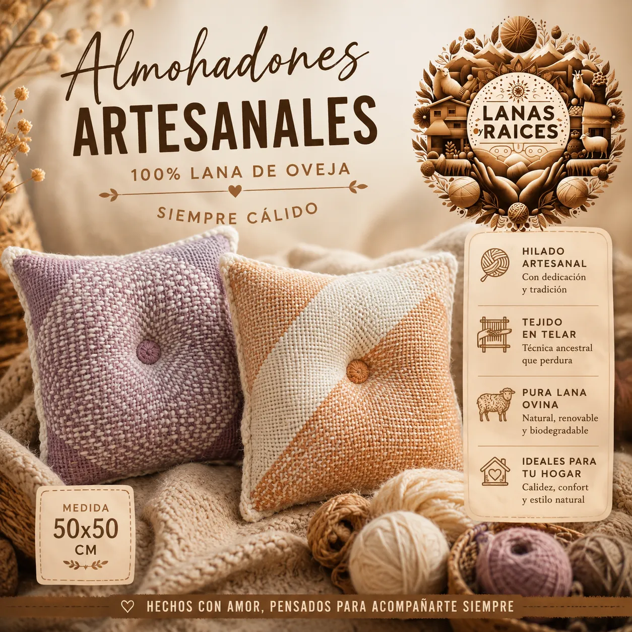 Productos de lana pura y artesanal 
